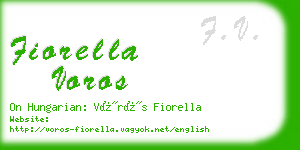 fiorella voros business card